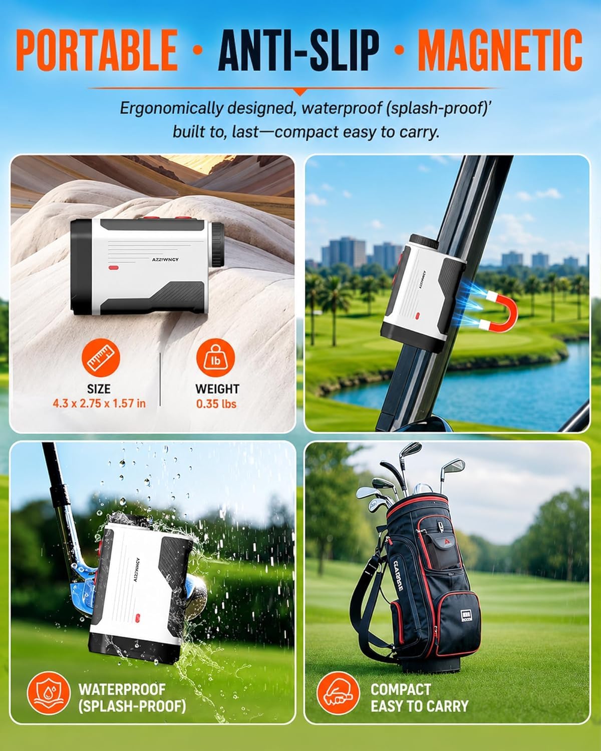 Golf Rangefinder with Slope 1500 Yards | Laser Range Finder