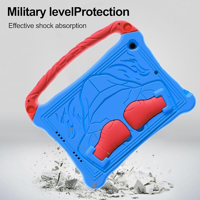 Dteck for iPad Air 3rd Gen (2019) / iPad Pro (2017) Case 10.5 Shockproof Protective Case with Kickstand Hard Plastic Shell 3-Layer Protection Drop Proof Sturdy Rugged Tablet Cover (Aqua+Rose)