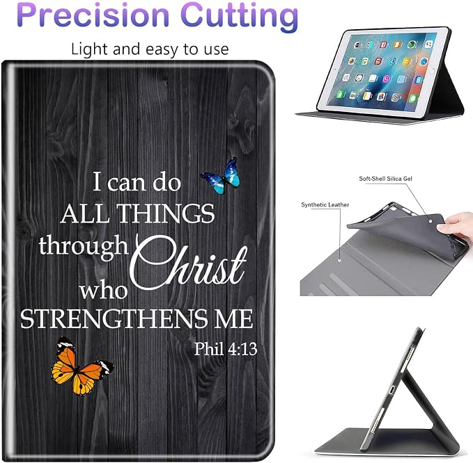 Case for iPad 10.2-inch (2021/2020/2019)/ iPad Air 10.5 2019 / iPad Pro 10.5 Multi-Angle Bracket with Automatic Sleep/Wake Protection Case - Babe We Got This
