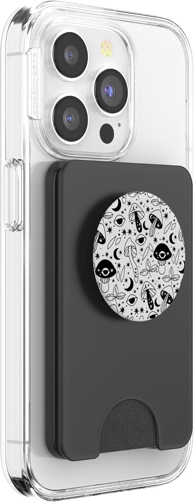 Retro Tropical Mushroom Flower Animal Pattern Design PopSockets Adhesive PopGrip