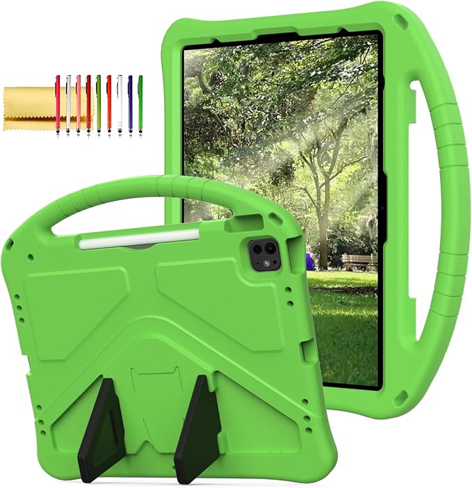 Dteck Kids Case for iPad 10.2 - Shockproof Rugged EVA Handle Stand Child Proof Case for iPad 9/8/7 Generation Black