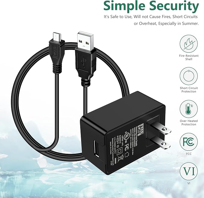Wall Charger Compatible with Verizon-MiFi Jetpack 5510L Hotspot WiFi USB Charger with 5FT Charging Cable Cord