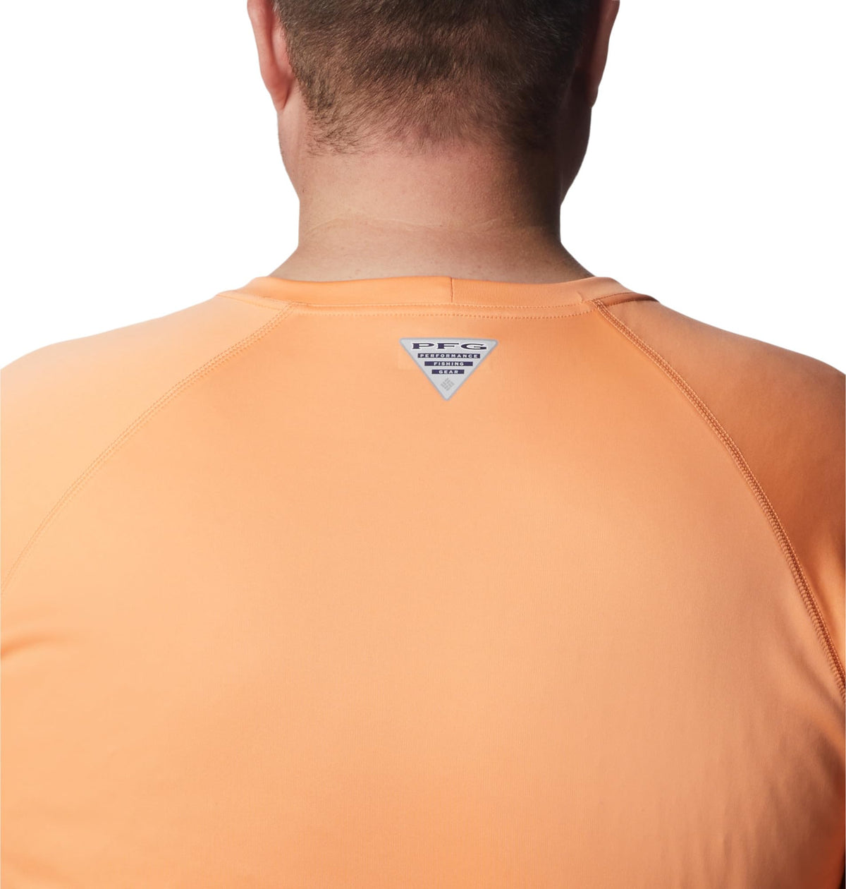 Columbia Men's PFG Terminal Tackle Long Sleeve Fishing Shirt, Bright Nectar/Vivid Blue Logo, X-Small
