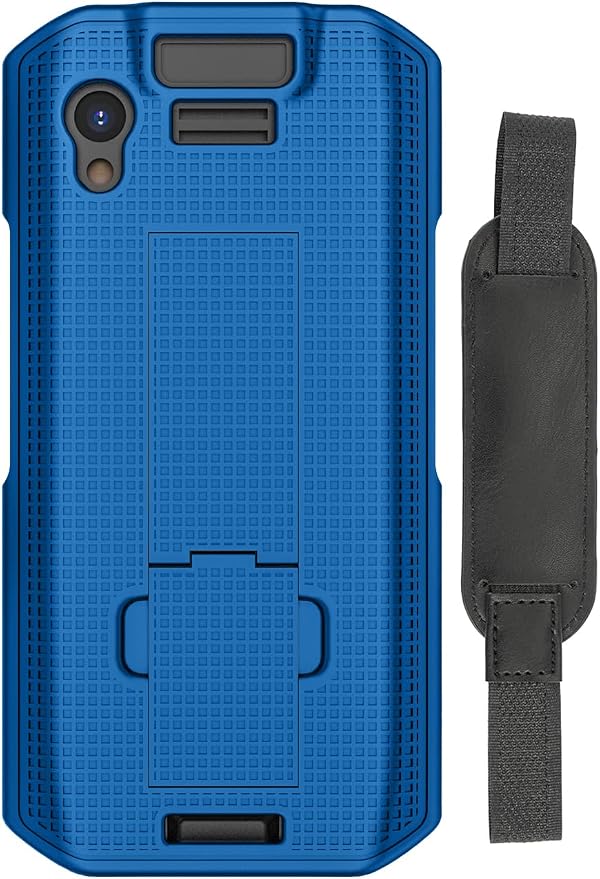 Case and Hand Strap Combo for Zebra TC21 TC26 - Black | Slim Hard Shell with Stand Satisfying Texture for Your Mobile Computer Scanner Phone Includes Palm Grip Harness