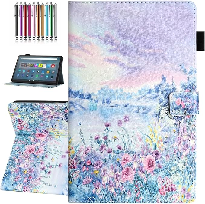 Case for Amazon Fire Max 11 Tablet (13th Generation 2023 Release) Auto Wake/Sleep Premium PU Leather Folding Stand Cover with Pen Holder &amp Multiple Viewing Angles - Beach