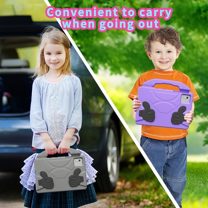 Kids Tablet Case with Built-in Kickstand and Handle Shockproof Cover Compatible with Lenovo Tab M10 FHD Plus 10.3Samsung Galaxy Tab A7/S6 Lite 10.4”Blue