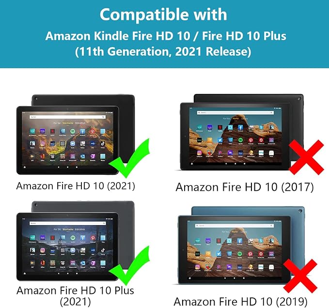 Case for Amazon Kindle Fire HD 10 &amp Fire HD 10 Plus Tablet (11th Generation 2021 Release) Premium PU Leather Stand Cover with Smart Auto Wake American Flag Deer