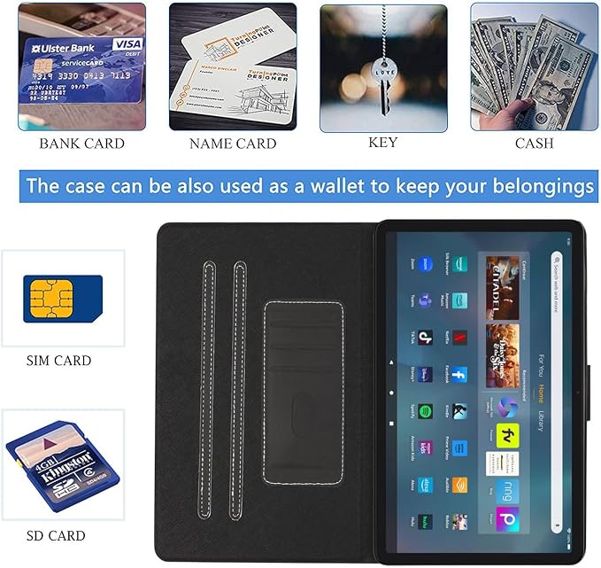 DTangLsm for Amazon Fire Max 11 Case (13th Generation 2023 Release) Black | Kindle Fire Max 11 Tablet Case Slim Folding PU Leather Stand Cover for Fire Max 11 Tablet 13th Gen Case with Auto Wake/Sle