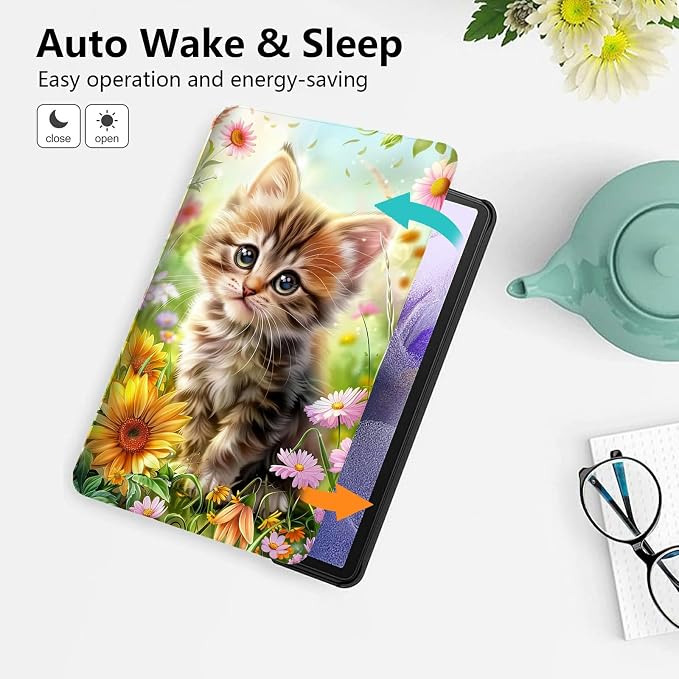 for 10.1 Amazon Fire HD 10 Tablet (13th Generation 2023 Release)PU Leather Multi-Angle Anti Slide Stand Cases with Auto Wake/SleepAnimals Dog Paws Galaxy