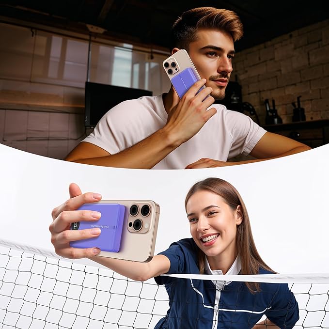 Magnetic Portable Charger, 16800mAh Wireless Power Bank, with 20W USB-C Fast Charging and LED Digital Display Magnetic Battery Pack, Compatible with iPhone 16/15/14/13/12 Full Series (2025)