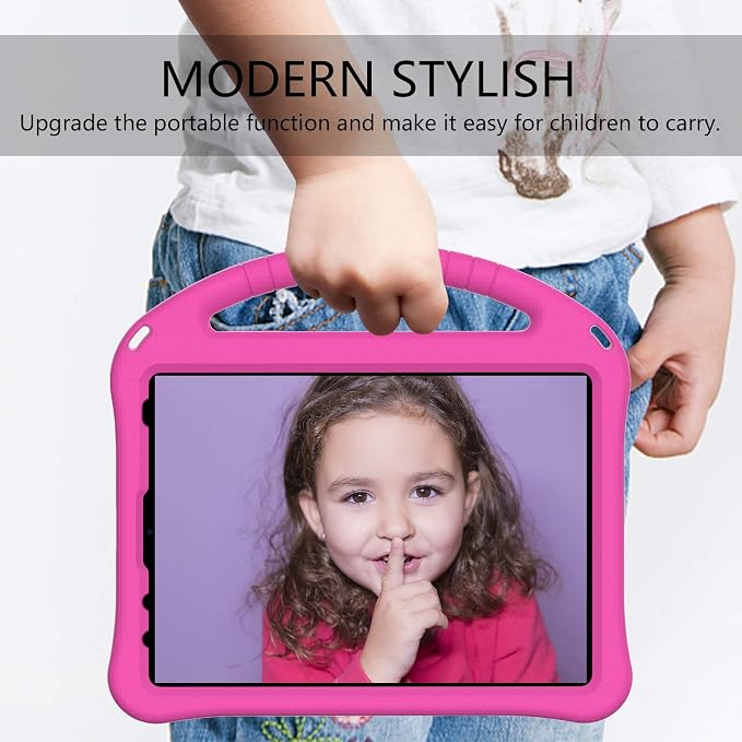 Dteck Kids Case for iPad 10.2 - Shockproof Rugged EVA Handle Stand Child Proof Case for iPad 9/8/7 Generation Black
