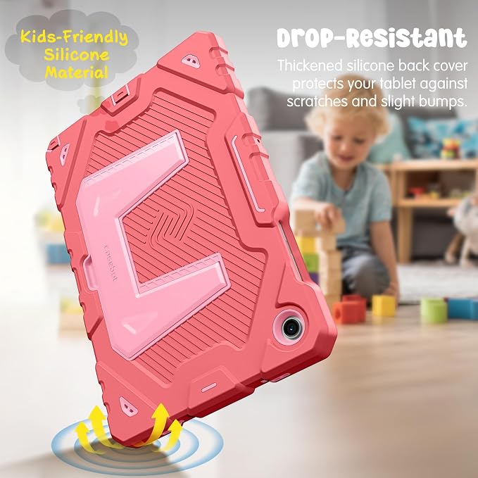 Fintie Kid-Friendly Case for Samsung Galaxy Tab A11+/A9+ 11'' Black | Rugged Shockproof Case Kickstand &amp Shoulder Strap Adjustable Stand 3-Layer Drop Protection for Learning &amp Travel