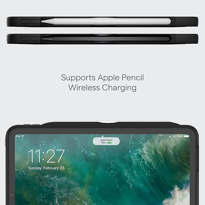 ZUGU Case for iPad Air 13 inch (M2/M3/M4) iPad Pro 12.9 Gen 3/4 [Aqua] | Ultra Slim Protective Cover Apple Pencil Holder w/Charging Convenient 10-Angle Magnetic Stand Auto Sleep/Wake Function