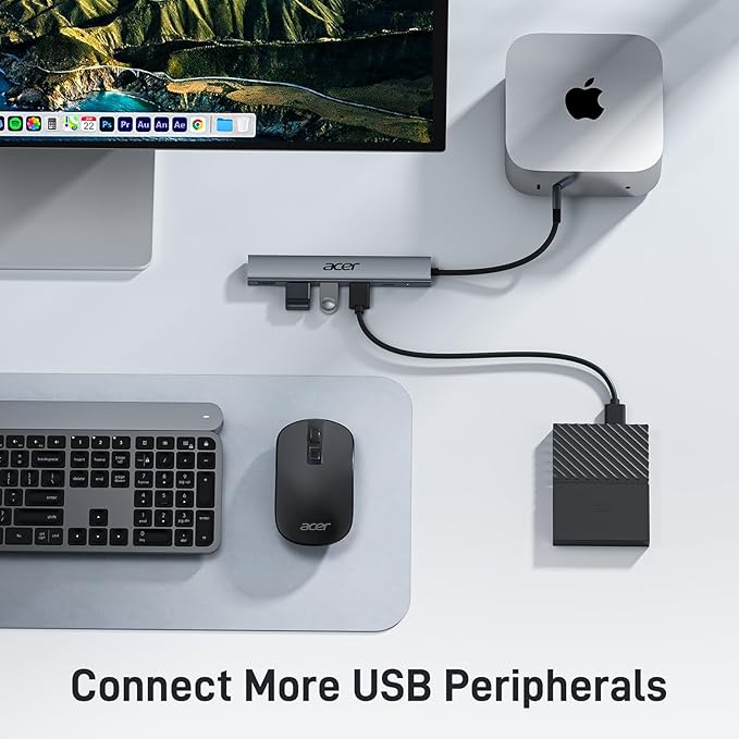 Acer 5 in 1 USB C Hub Bundle with USB C to Ethernet Adapter