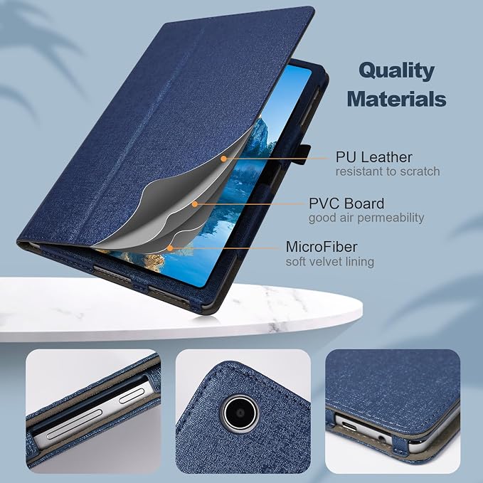 Case for Onn. 10.4 Tablet Pro (2023 Model:100110603) - Folio PU Leather Stand Cover with Pencil Holder Almond Blossom
