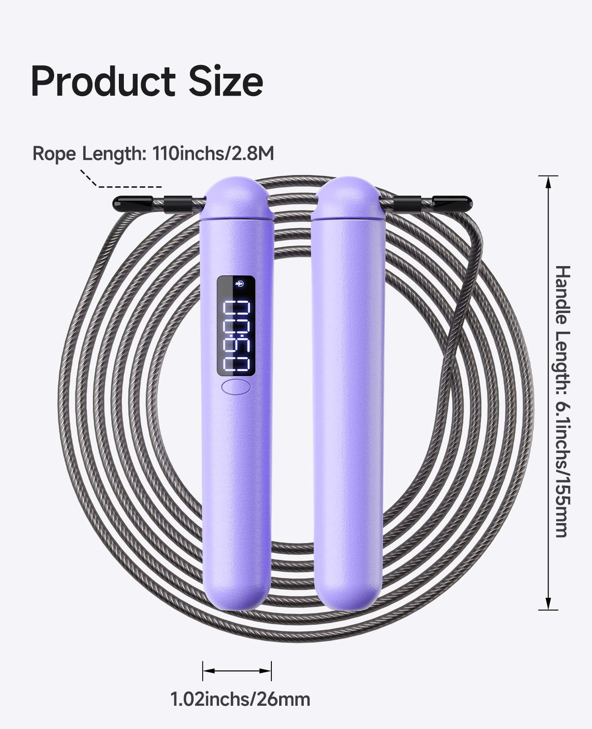 ACHDOFITS Jump Rope with Smart Counter for Adults