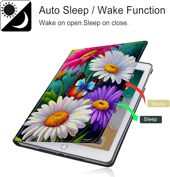 for Kindle Paperwhite 11th Gen 2021 6.8 inch Case - Signature Edition with Adjustable Stand &amp Auto Wake/Sleep - American Flag &amp Skull