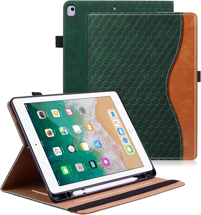 Case for iPad 9th 8th 7th Generation (2021/2020/2019) 10.2 InchiPad Air 3rd Generation PU Leather Cover Multi-Angle Viewing Stand with Card Pocket for ipad 9th Generation CaseBlack
