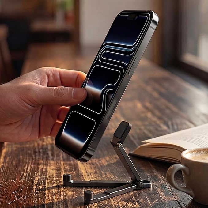 Aluminum Keychain Phone Stand Foldable and Portable with Full Rotation for Stable Hands Complimentary Viewing Multi Phone Mount