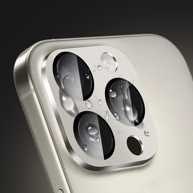 SAHARA - Ultra-Strong Camera Lens Protector for iPhone 16 Pro/16 Pro Max (2-Pack) Black (ZD00161)