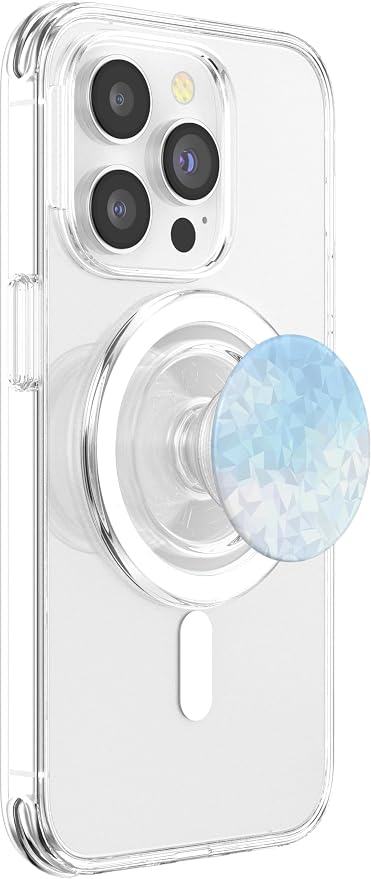 Cool Modern Blue Ombre Gradient Geometric Pattern PopSockets Adhesive PopGrip