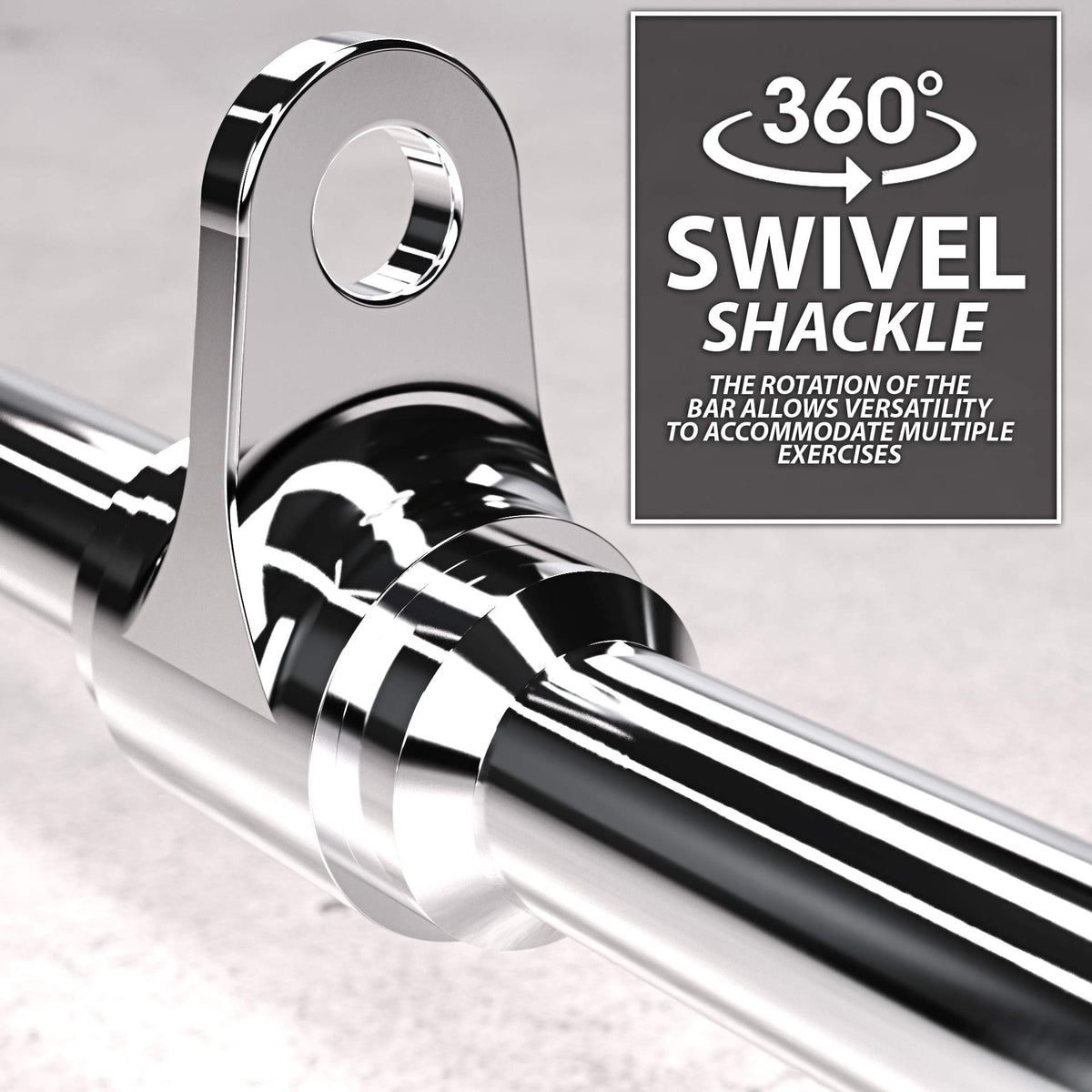 Synergee Lat Bar 48" – Wide and Narrow Grip Cable Attachment