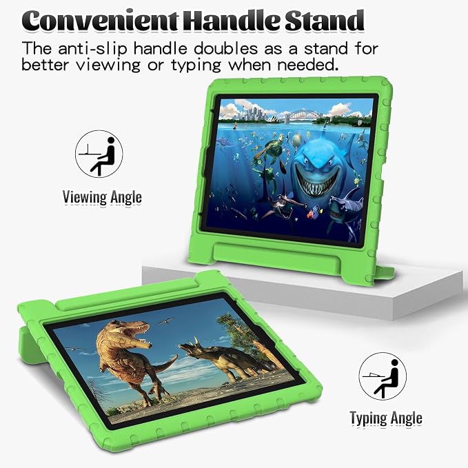 Heavy Duty Kids Case for Samsung Galaxy Tab S7 FE/S7 Plus/S8 Plus 12.4 inch | Rugged Protection Cover for Galaxy Tab S8+/Tab S7 FE/S7+ 2022/2021/2020 with S-Pen Holder Handle StandEVA Foam Rose Red