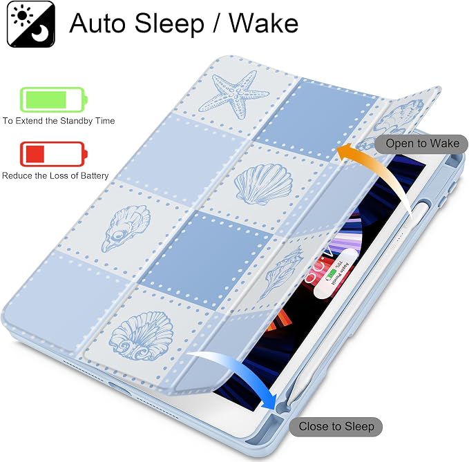 May Chen for iPad 9th Generation with Pencil Holder iPad 8th/7th Gen Case 10.2-inch [Penceil Holder] Trifold Stand Auto Wake/Sleep Clear TPU Protection Back Cover Ballet Shoes
