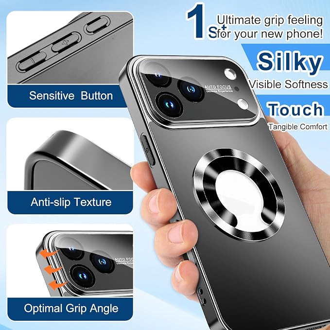 Magnetic Design for iPhone 16 CaseCompatible with MagSafe[Military Grade Drop Protection] Camera Lens Protector Cover Logo View Dust-Proof Matte Shockproof Protective CoverNavy Blue