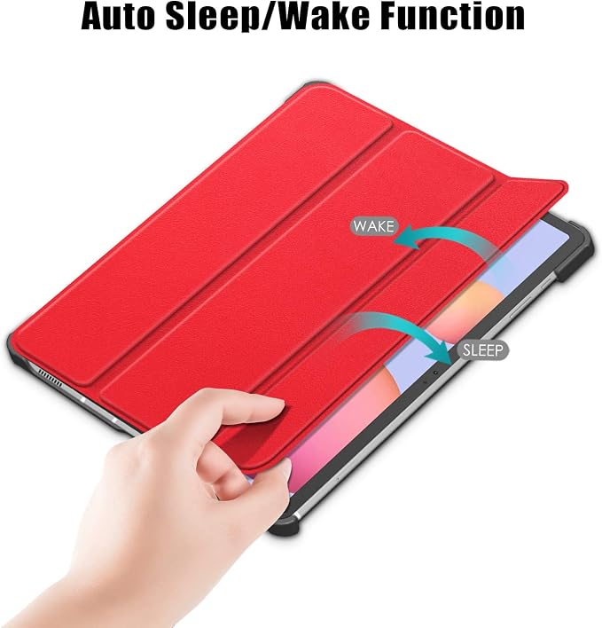 Case for Samsung Galaxy Tab S8 Plus 12.4 2022/S7 FE 2021/S7 Plus 2020 (SM-X800/X806/T730/T733/T736/T738/T970/T975/T976) Lightweight Tri-Fold Stand Thin Cover Auto Wake/Sleep Almond Blossom