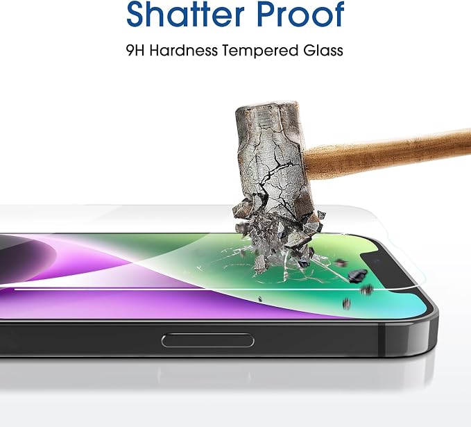 amFilm 2 Pack Magnetic OneTouch Compatible with iPhone 13 Pro Max 6.7/ iPhone 14 Plus 6.7 Screen Protector Tempered Glass Full Coverage with Easy Installation Kit (Magnetic &amp Reusable)