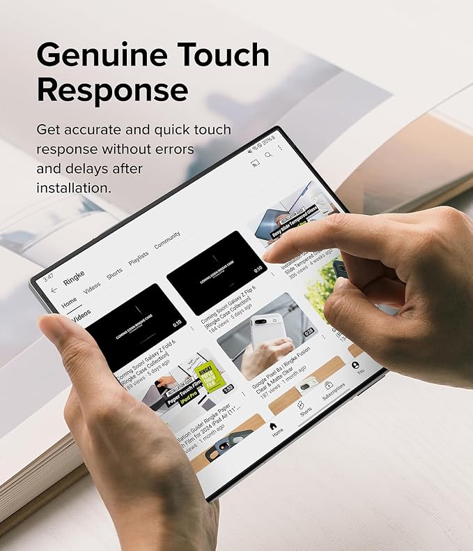 Ringke Dual Easy Film [4-Layer Protection] Compatible with Samsung Galaxy Z Fold 6 Screen Protector Self Healing Repair Coating Full Coverage Screen Protector with Installation Tool - 2 Pack