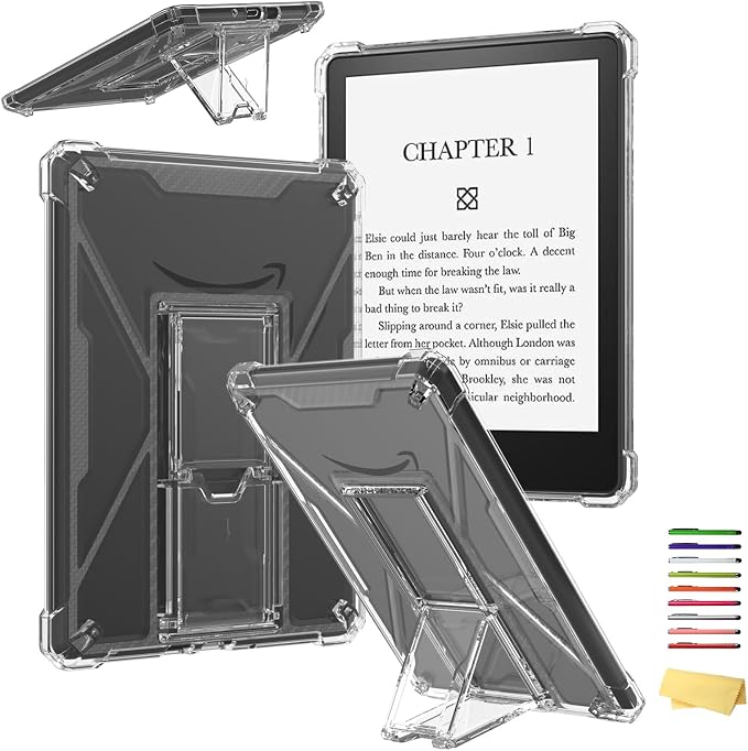 Clear Case for All-New Amazon Kindle Fire Max 11 Tablet (13th Generation 2023 Release) 11 Slim Lightweight Shell Transparent Soft TPU Back Shockproof Crystal Reinforced Corner Cover Clear