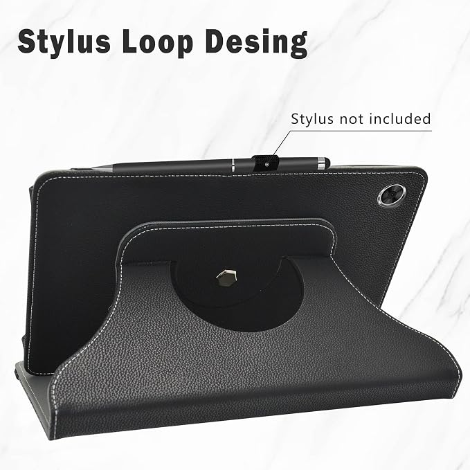 LiuShan Compatible with T-Mobile REVVL Tab 2 Case360 Degree Rotation Stand PU Cover for T-Mobile REVVL Tab 2 5G Tablet 2025 Released 10.1 Tablet（Not Fit Revvl Tab 5G 10.36Black