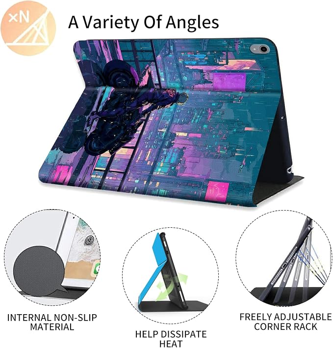 Case for iPad (A16) 11th Generation 11 Inch (2025) for iPad 10th Generation Case 10.9 Inch (2022)Slim Shockproof Shell PU Leather Stand Cover w/Auto Sleep Wake-American Eagle Rebirth of Fire