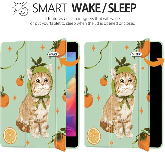 Joyland Leopard Print for iPad 10th Generation Case 10.9 inch 2022/iPad (A16) 11th Gen 11 2025Built-in Pencil Holder with Shockproof Cover Clear Transparent Back Shell Auto Wake/SleepBlack