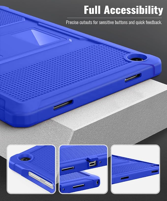 MoKo Shockproof Case Fit Samsung Galaxy Tab A11+ Plus/ A9+ 11 Inch | Full Body Rugged Stand Back Cover with Built-in Screen Protector for Galaxy Tab A11+/ A9+ Tablet Light Gray