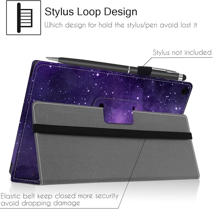 Folio Case for 10.1 Inch Previous Fire HD 10 Tablet | Famavala Stand Cover for [7th/9th Generation 2017/2019 Released] (BlueSky)