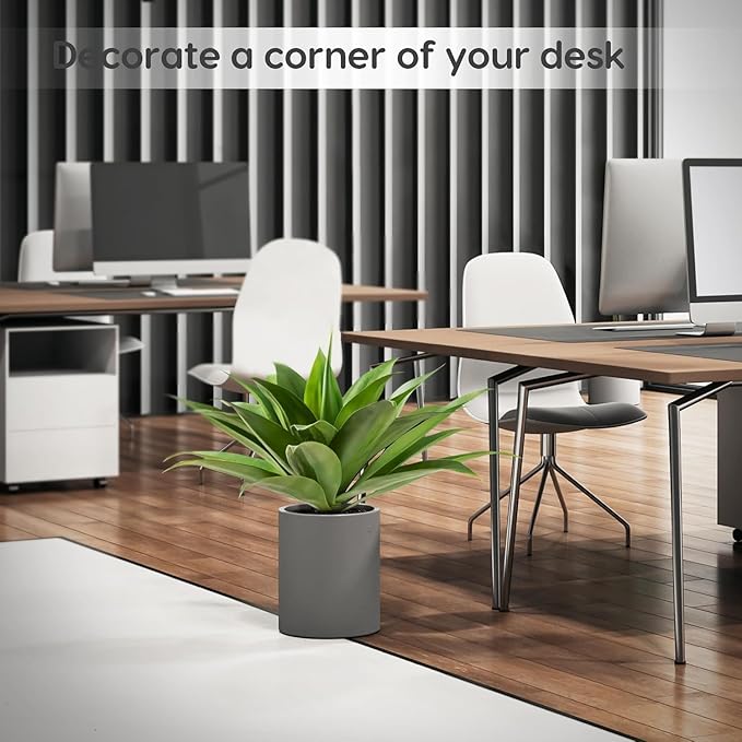 Velener Artificial Agave Plant,18 Inch, Faux Aesthetic Plants for Home Decor, Realistic UV Resistant Fake Agave Plants Without Pot, Set of 1