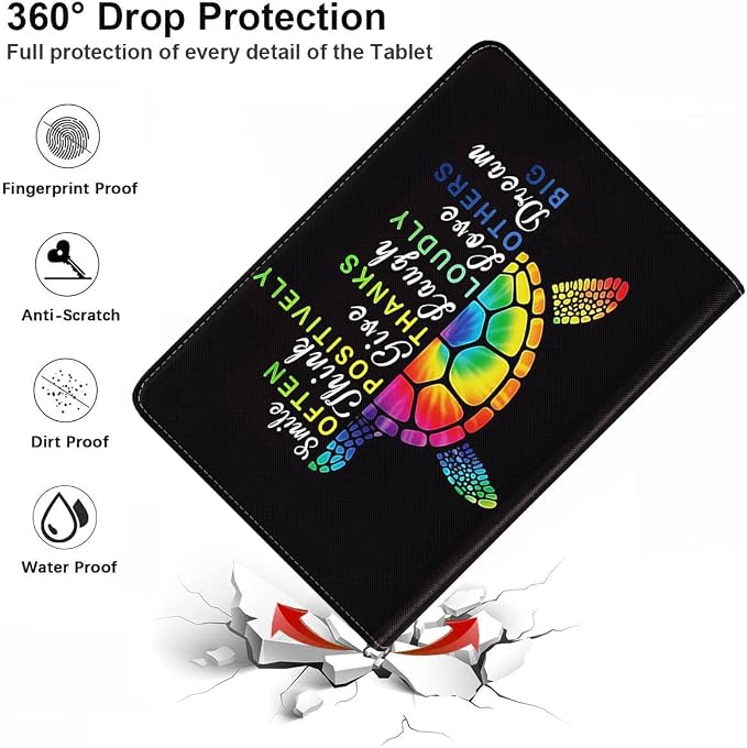 Case for Samsung Galaxy Tab S10 Lite/ S10 FE/ S9 FE 5G 10.9 Inch/ S9 11 Inch - Slim PU Leather Folding Stand Folio Cover with Auto Sleep/Wake American Flag &amp Bullets
