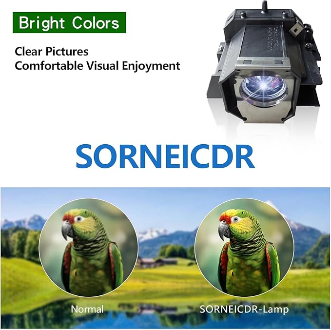 SORNEICDR ELP LP39 Replacement Projector Lamp Bulb Compatible with Epson EMP-TW1000 TW2000 TW700 TW980 PowerLite Home Cinema 720 1080UB PowerLite PC 810 Projectors, with Housing