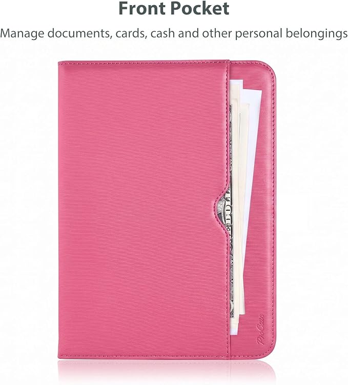 ProCase for iPad A16 11th Generation 11” 2025/iPad 10th Generation 10.9” 2022 with Pencil Holder iPad 11/10 PU Leather Case Business Stand Cover Smart Folio with Hand Strap Front Pocket -Berrypurple