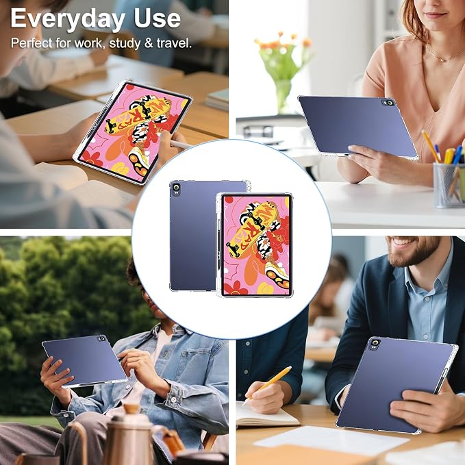 Case for XPPen Magic Drawing Pad 12.2 Inch – Clear TPU Protective Cover with Built-in Pen SlotFour-Corner Airbag Shockproof DesignSlim Anti-Scratch Transparent Tablet Case