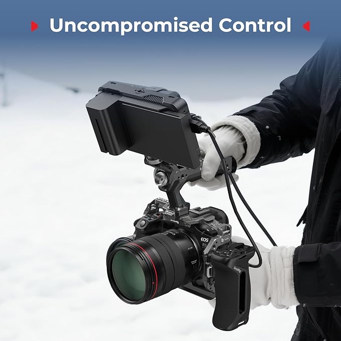 SMALLRIG Quick Release Top Handle, Dual-Direction & Compatible QR-Slide NATO Rail for ARRI with 1/4"-20 Screw, Ergonomic Design,15kg Max. Load,Built-in Multiple Mounting Points,HawkLock H21-5632