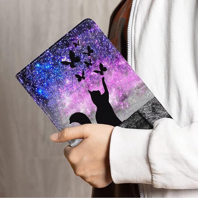 Case for Samsung Galaxy Tab S10 Lite/ S10 FE/ S9 FE 5G 10.9 Inch/ S9 11 Inch - Slim PU Leather Folding Stand Folio Cover with Auto Sleep/Wake American Flag &amp Bullets