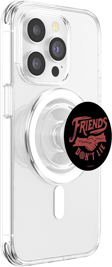 Stranger Things Friends Don't Lie Text Handshake PopSockets Standard PopGrip
