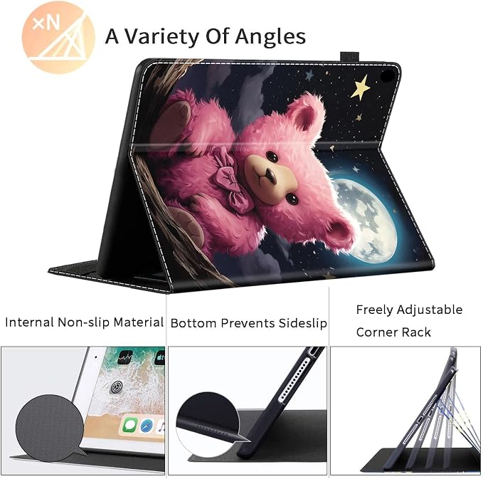 Case for All-New Amazon Kindle Fire HD 8 &amp 8 Plus Tablet (12th Generation/10th Generation 2022/2020 Release) 8 Durable Shockproof Protective Cover，Pug Weightlifting
