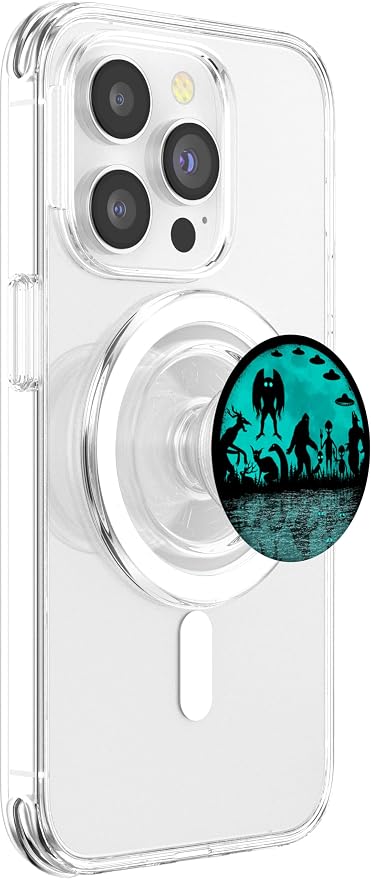 Bigfoot Loch Ness Monster Mothman and Alien Funny Cryptid PopSockets PopGrip for MagSafe