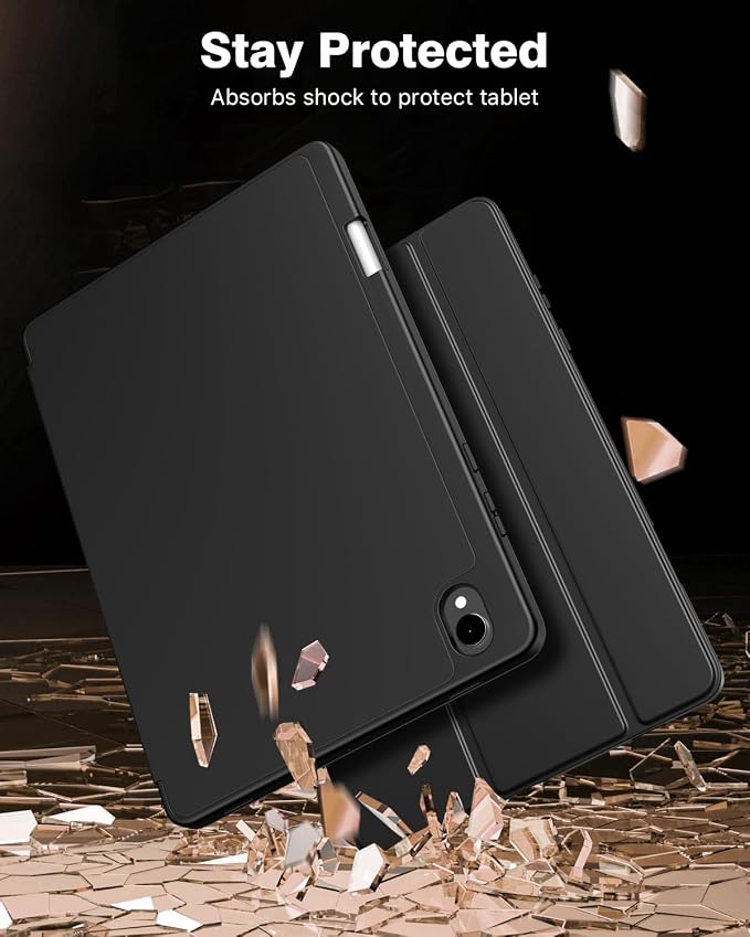 TiMOVO Soft Case for Samsung Galaxy Tab S11 11 Inch 2025 Black | Fit for SM-X730/X736B S Pen Holder Slim Stand Soft TPU Back Auto Wake/Sleep