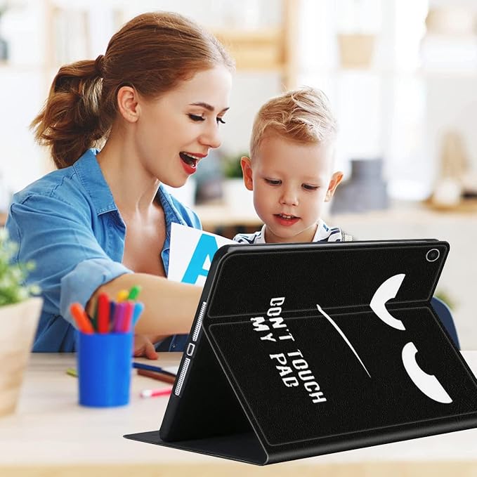 Compatible for ipad 9th Generation CaseDesign for 8th 7th Generation ipad case 10.2Present for Father Mother Daught Son FriendsAngryDo Not Touch My Pad